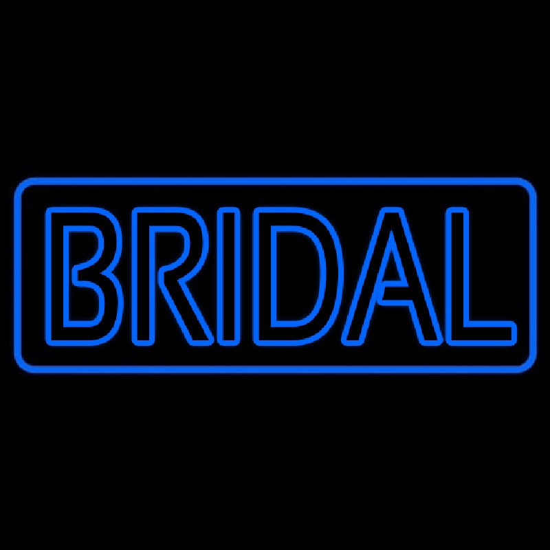 Blue Border Bridal Block Neontábla