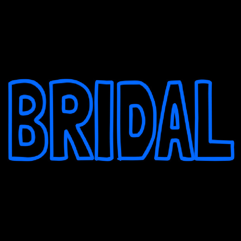Blue Bridal Block Neontábla