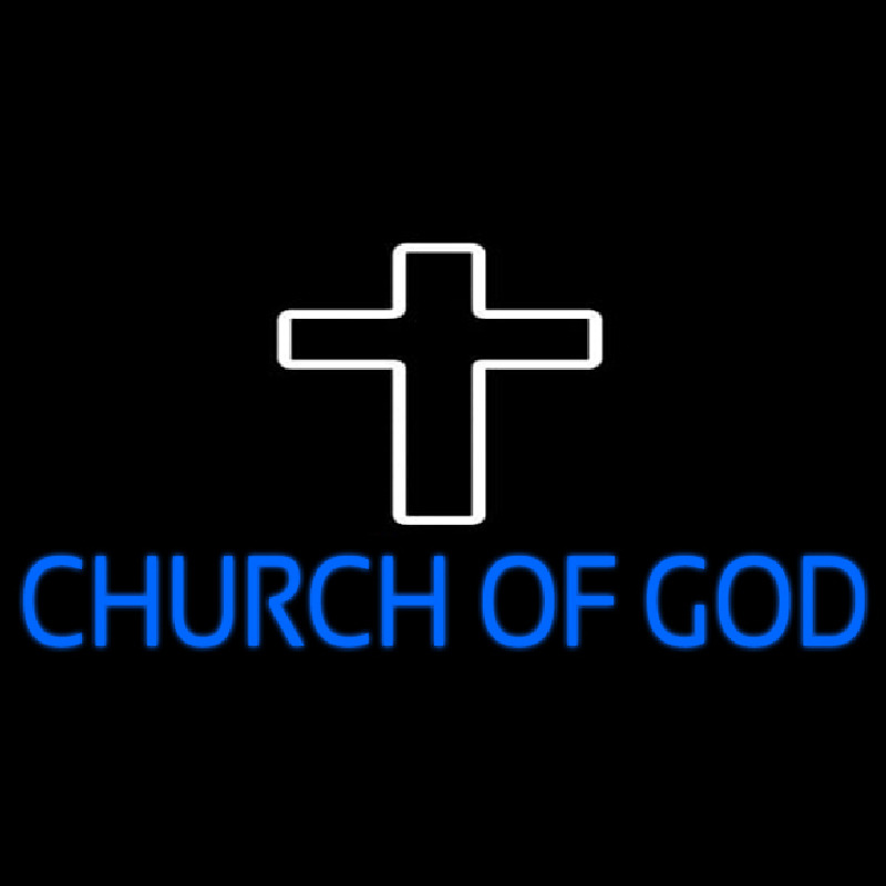 Blue Church Of God Neontábla