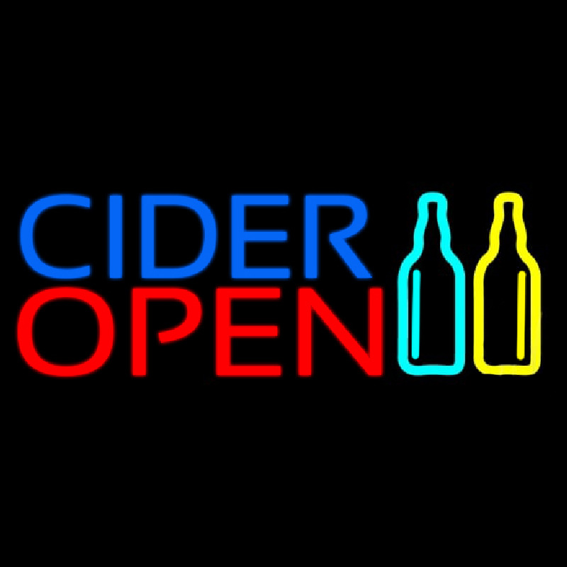 Blue Cider Open Neontábla