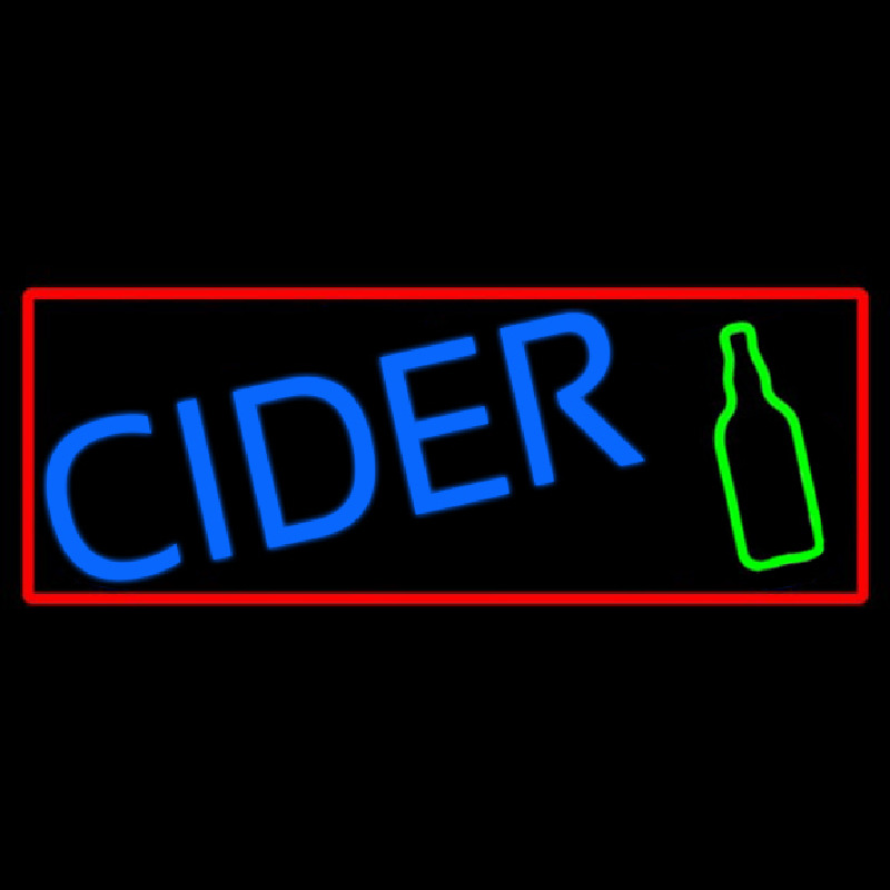 Blue Cider With Red Border Neontábla