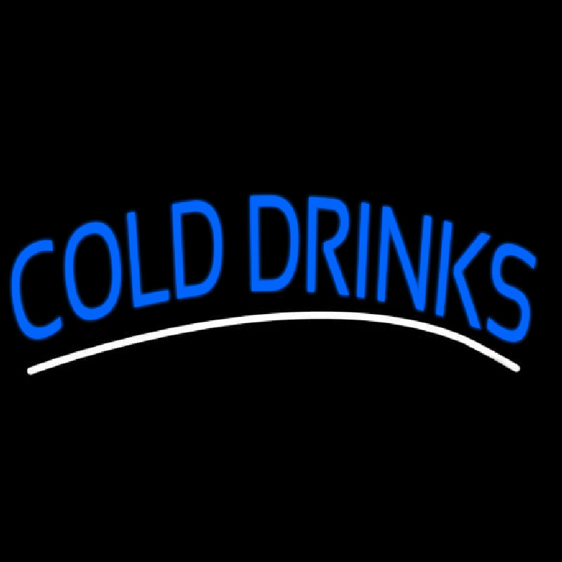 Blue Cold Drinks Neontábla