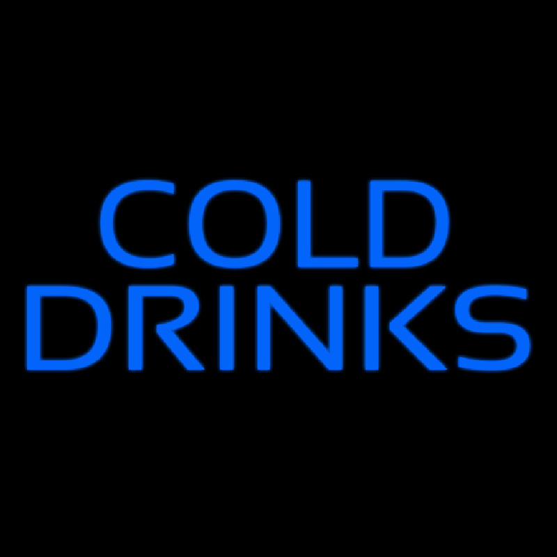 Blue Cold Drinks Neontábla