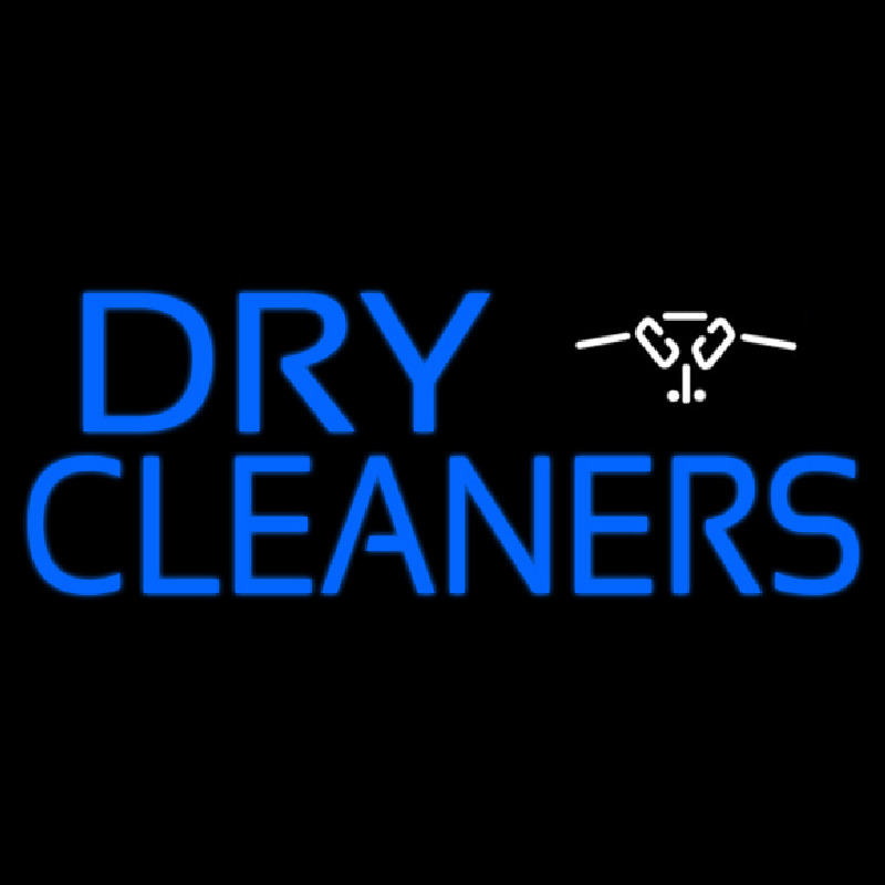 Blue Dry Cleaners Logo Neontábla