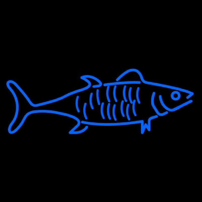 Blue Fish Logo Neontábla