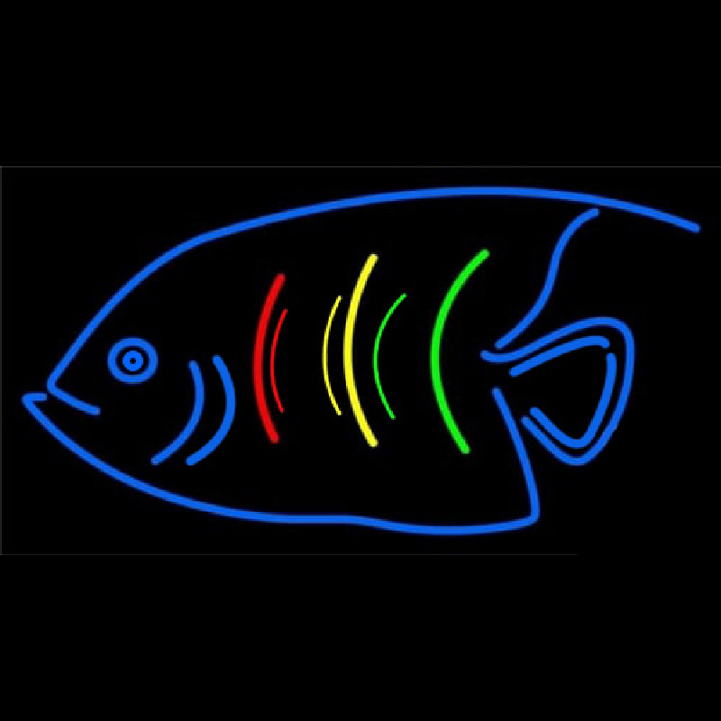 Blue Fish Logo Neontábla