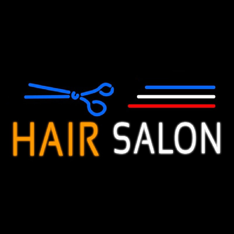 Blue Hair Salon Logo Neontábla