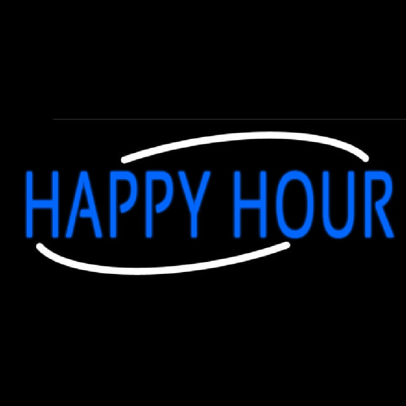 Blue Happy Hour Neontábla