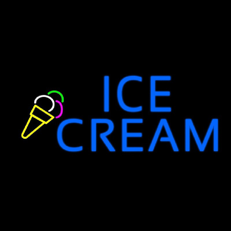 Blue Ice Cream Logo Neontábla