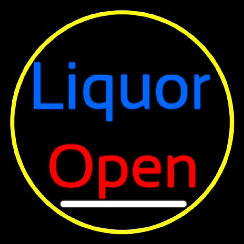 Blue Liquor Open 1 Neontábla