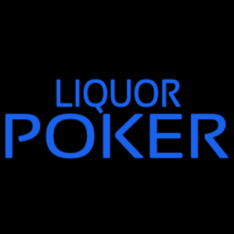 Blue Liquor Poker Neontábla