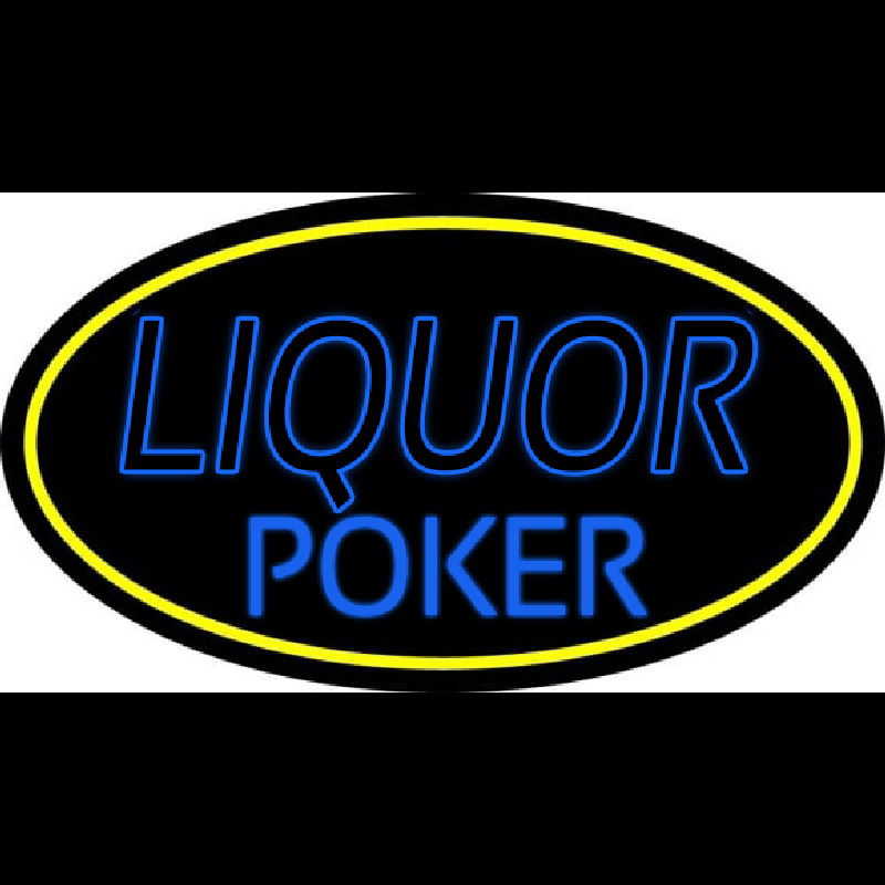 Blue Liquor Poker Neontábla