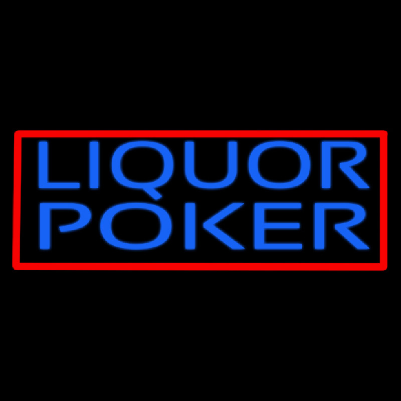 Blue Liquor Poker Neontábla