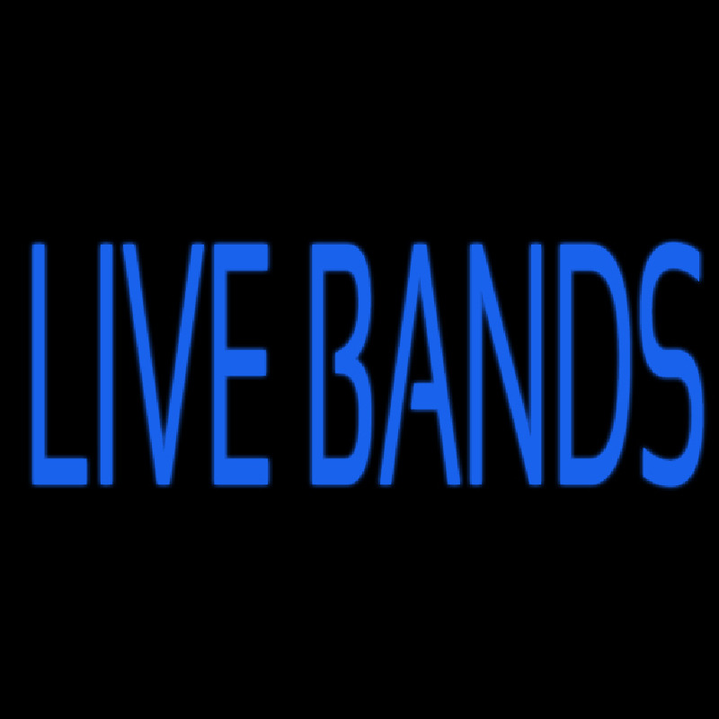 Blue Live Bands 2 Neontábla