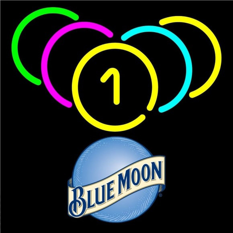 Blue Moon Billiard Rack Pool Beer Sign Neontábla