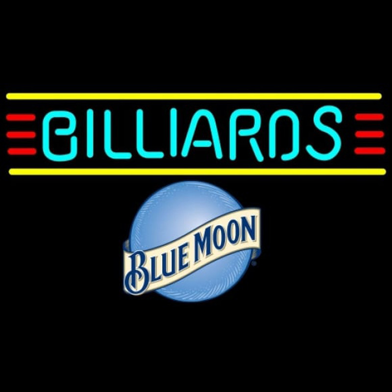 Blue Moon Billiards Te t Borders Pool Beer Sign Neontábla