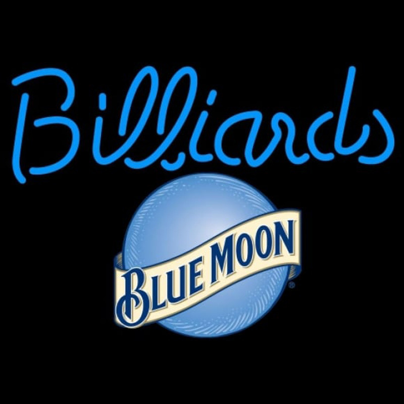 Blue Moon Billiards Te t Pool Beer Sign Neontábla