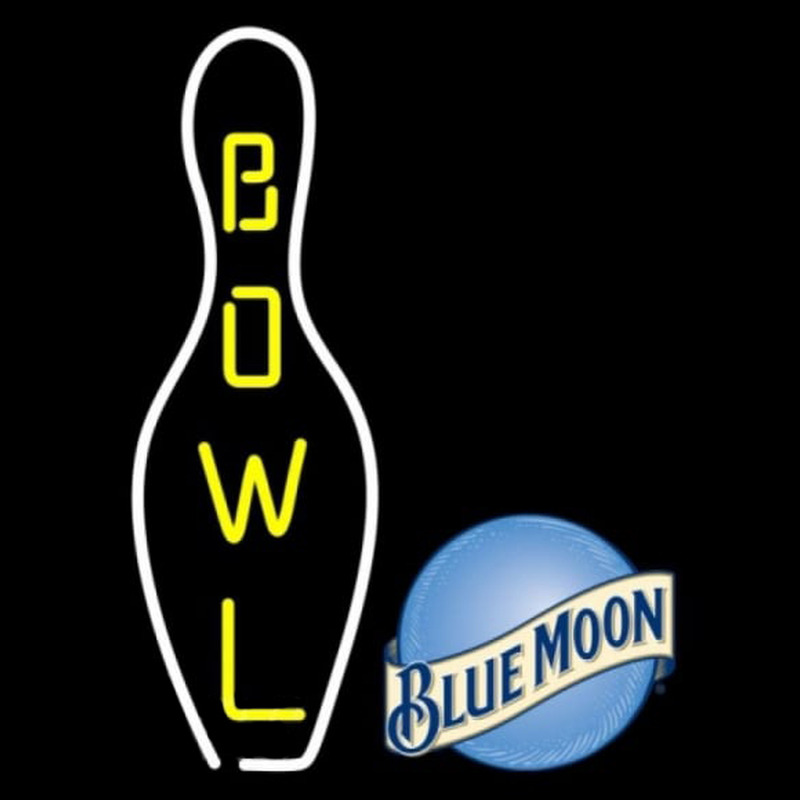 Blue Moon Bowling Beer Sign Neontábla