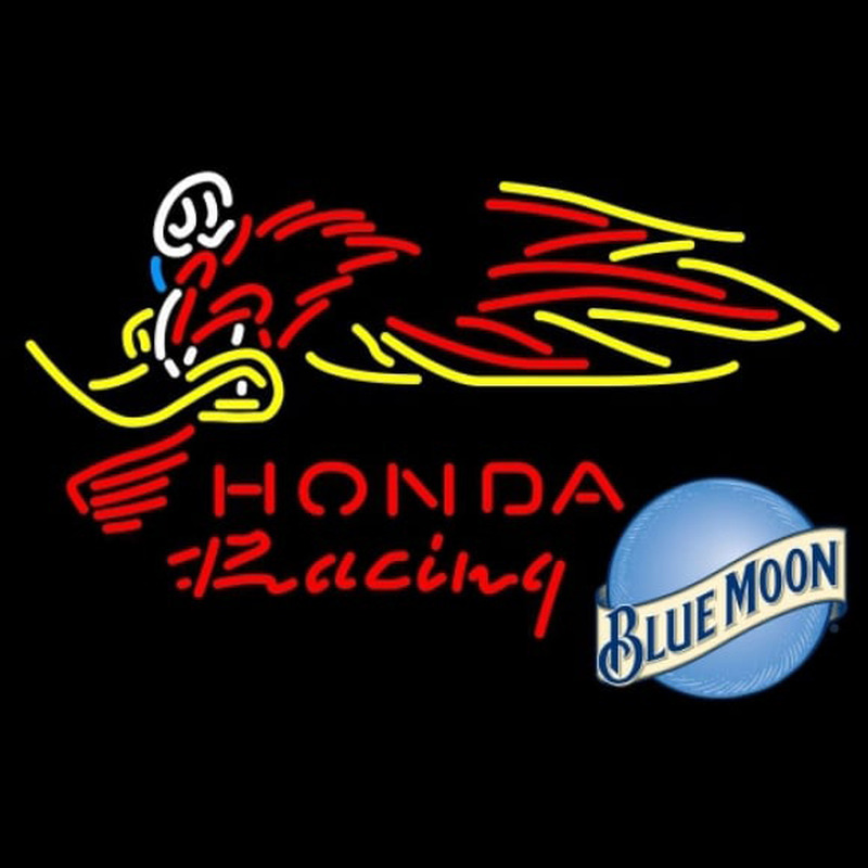 Blue Moon Honda Racing Woody Woodpecker Crf 250450 Beer Sign Neontábla