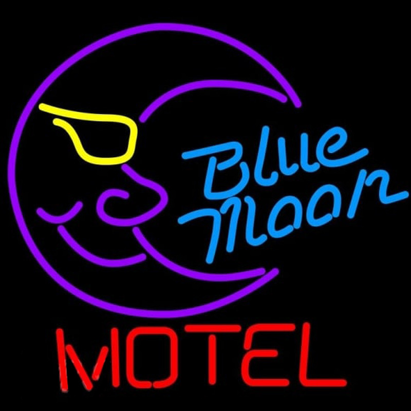 Blue Moon Motel Beer Sign Neontábla