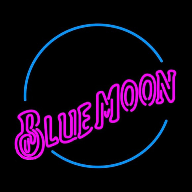 Blue Moon Pink Beer Sign Neontábla