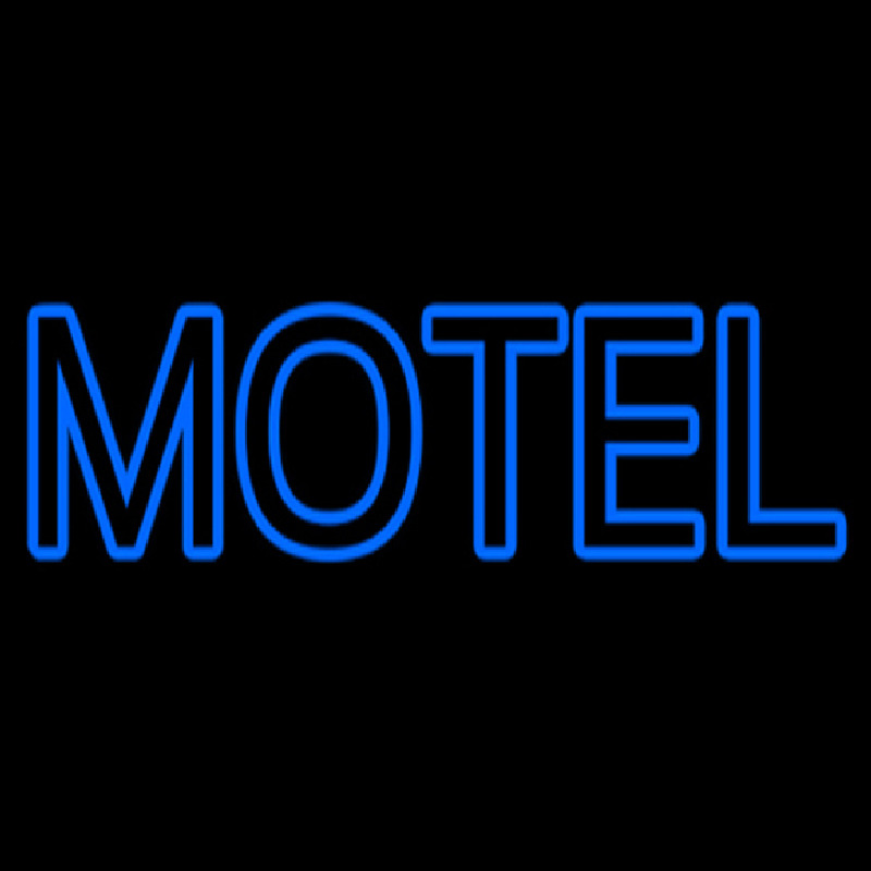Blue Motel Double Stroke Neontábla