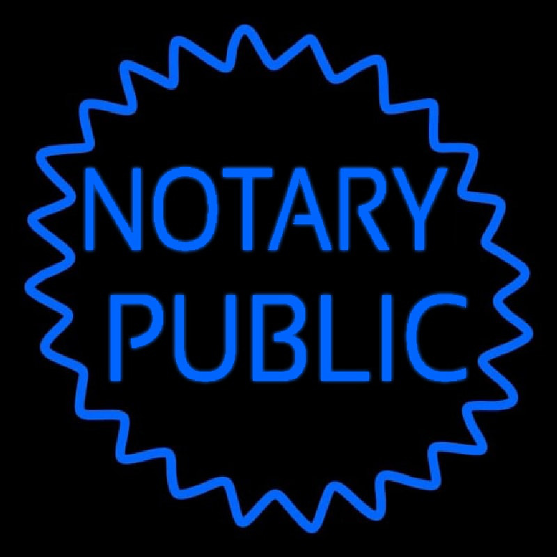 Blue Notary Public Neontábla