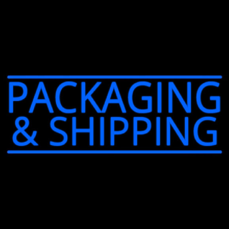 Blue Packaging And Shipping Neontábla