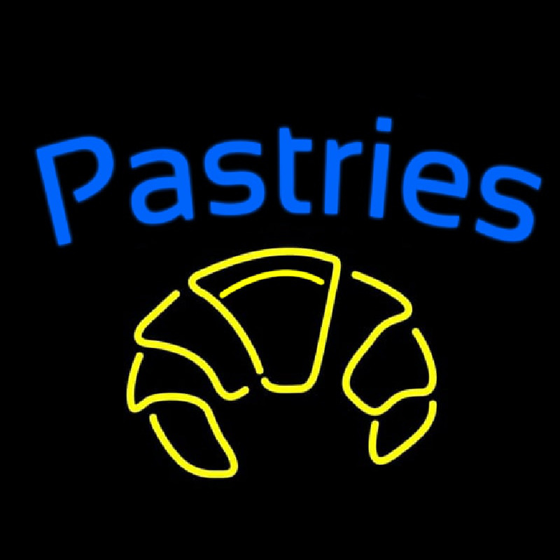 Blue Pastries Logo Neontábla