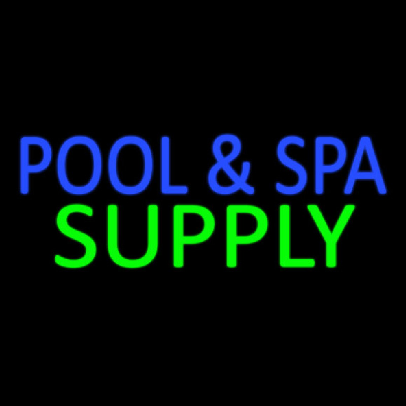 Blue Pool And Spa Green Supply Neontábla