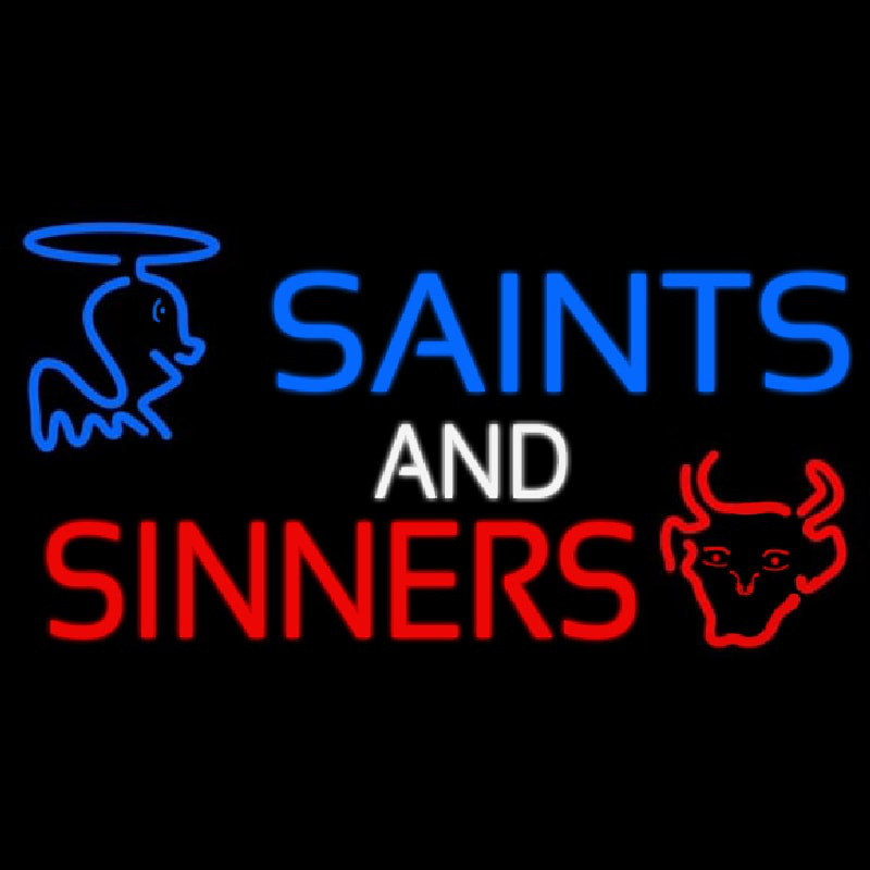 Blue Saints And Red Sinners Neontábla