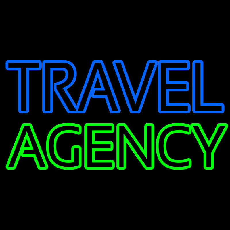 Blue Travel Green Agency Neontábla