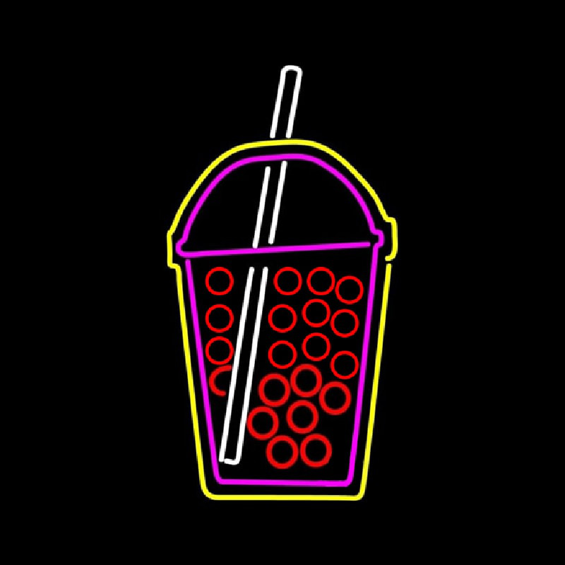 Boba Tea Symbol Neontábla