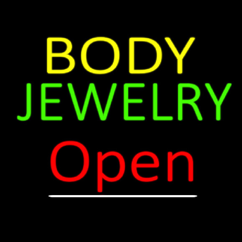 Body Jewelry Open Red Neontábla