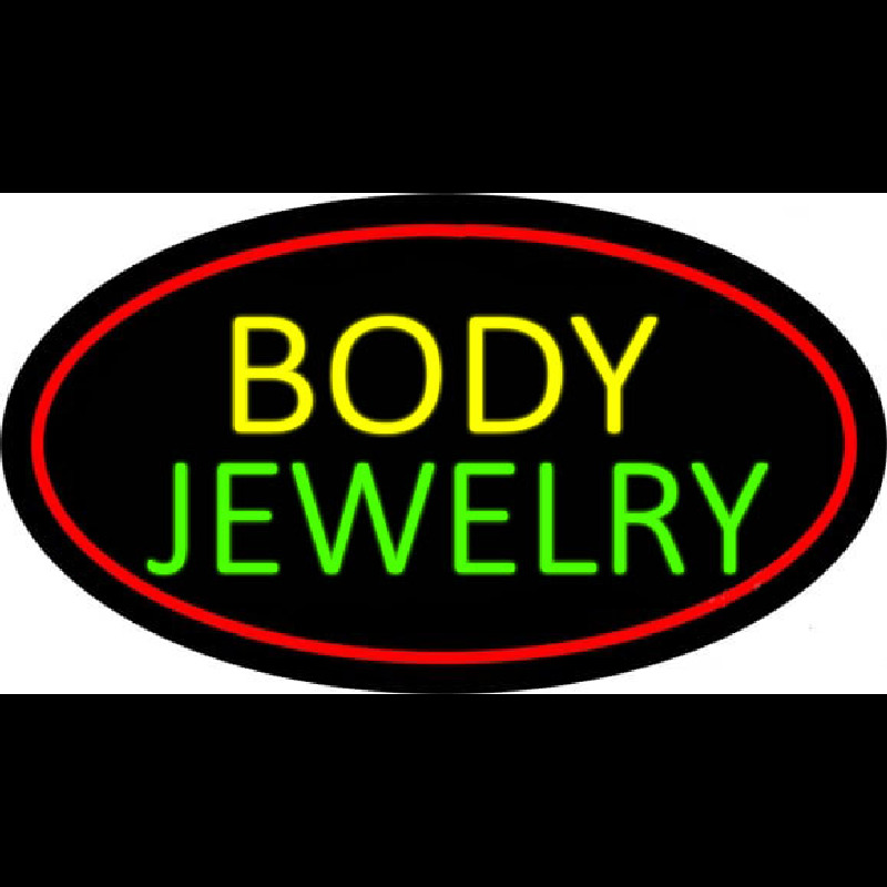 Body Jewelry Oval Red Neontábla