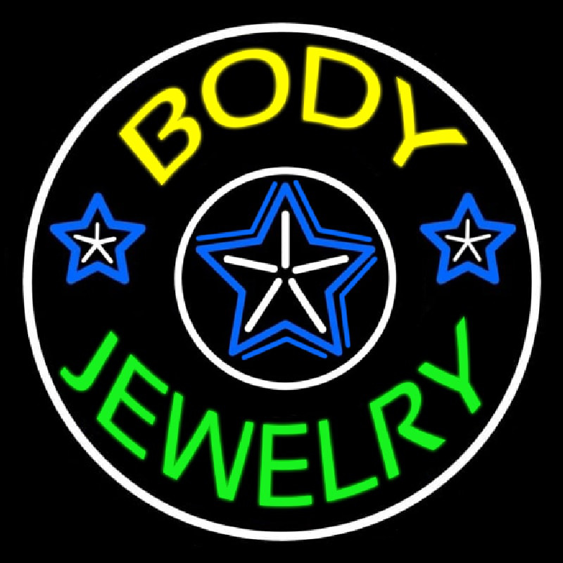 Body Jewelry Round Neontábla