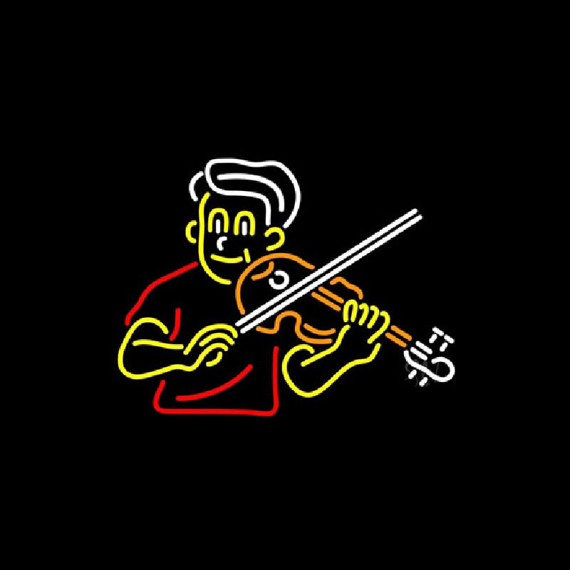 Boy Playing Violin Neontábla