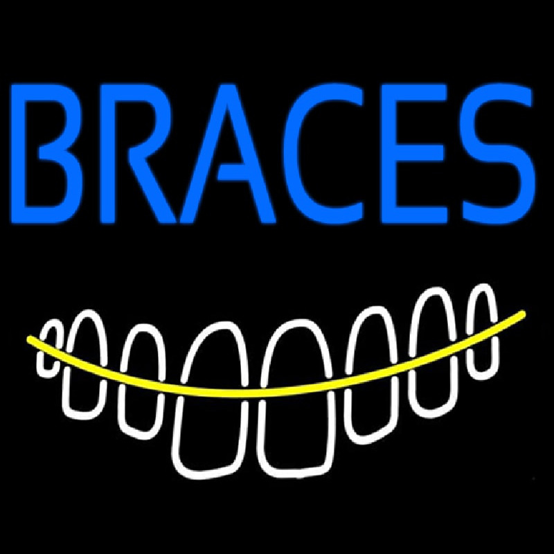 Braces With Teeth Neontábla