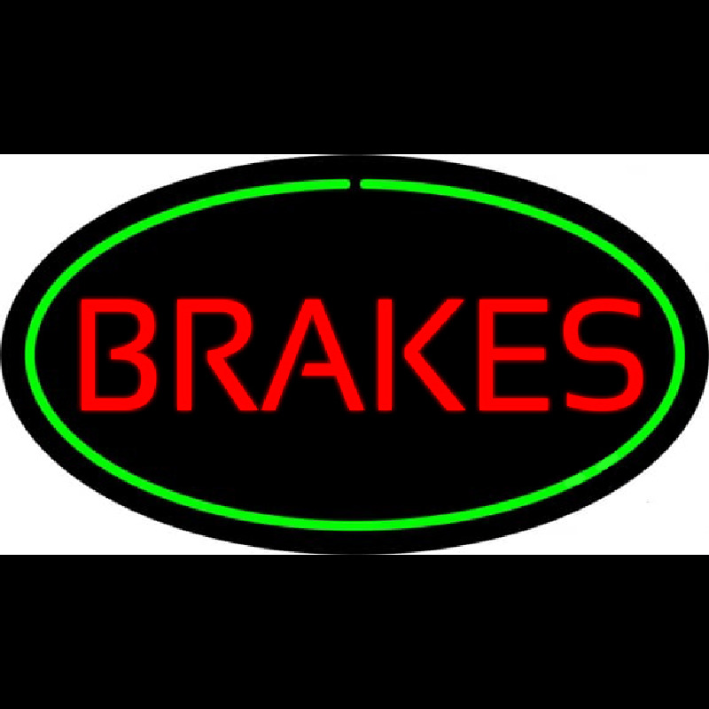 Brakes Green Oval Neontábla