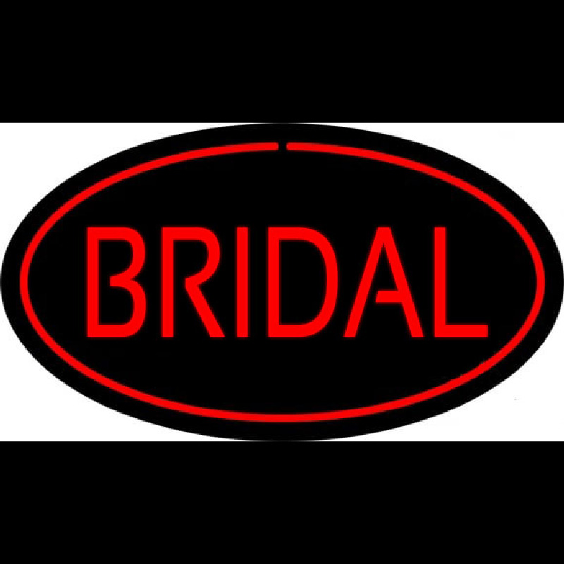 Bridal Block Oval Red Neontábla