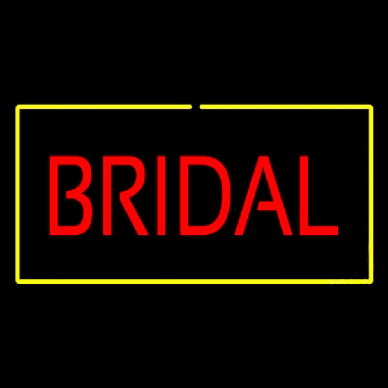 Bridal Rectangle Yellow Neontábla