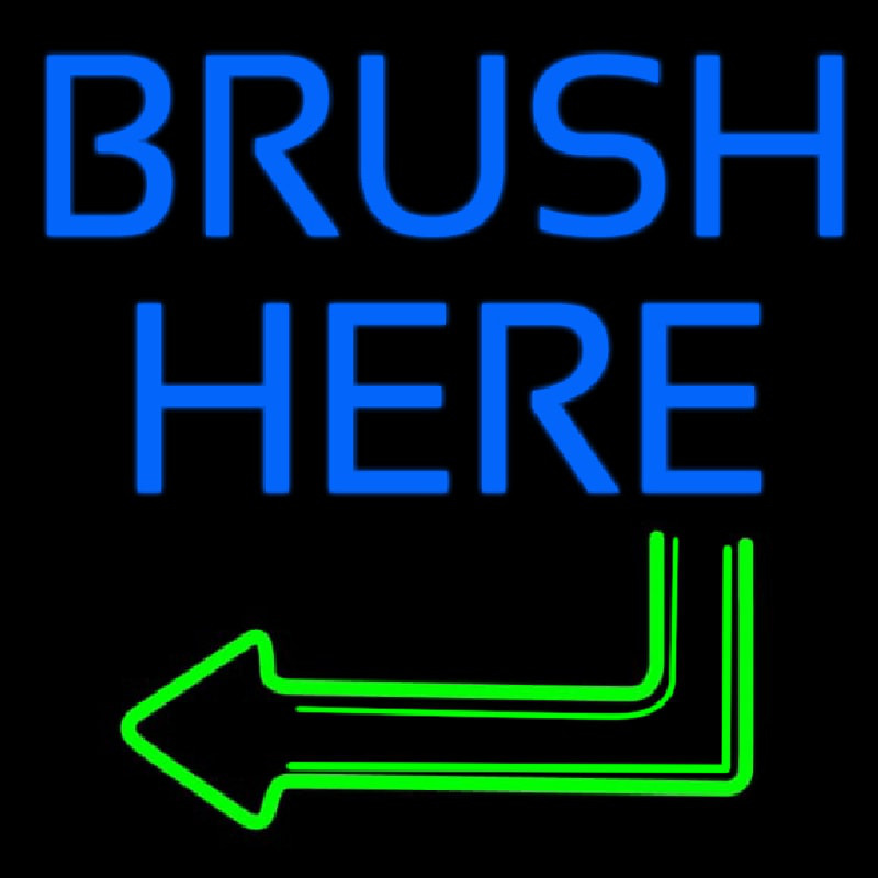 Brush Here Neontábla