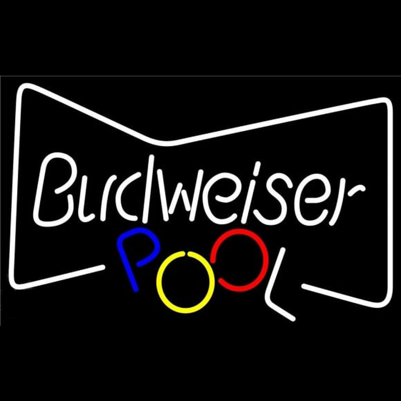 Bud Bowtie with Pool Ball Beer Sign Neontábla