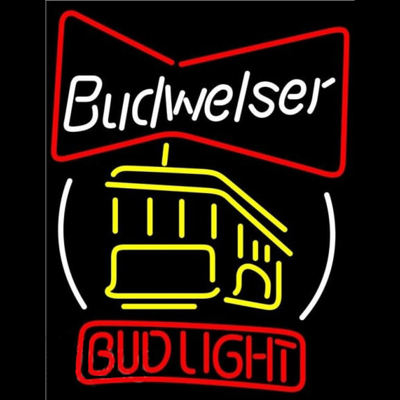 Bud Cable Car Beer Sign Neontábla