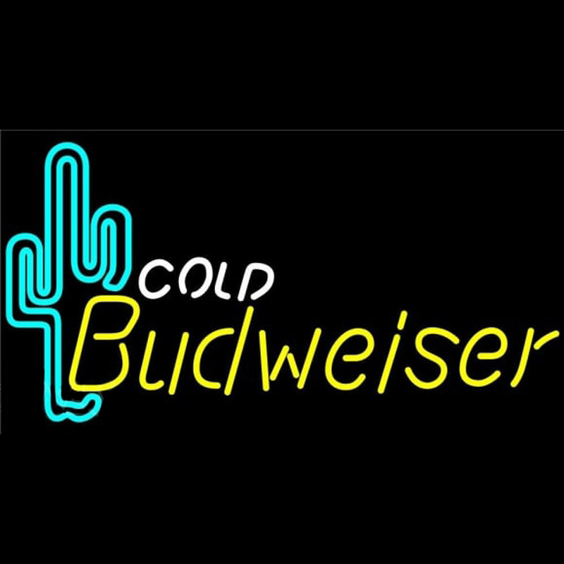 Bud Cold Cactus Beer Sign Neontábla