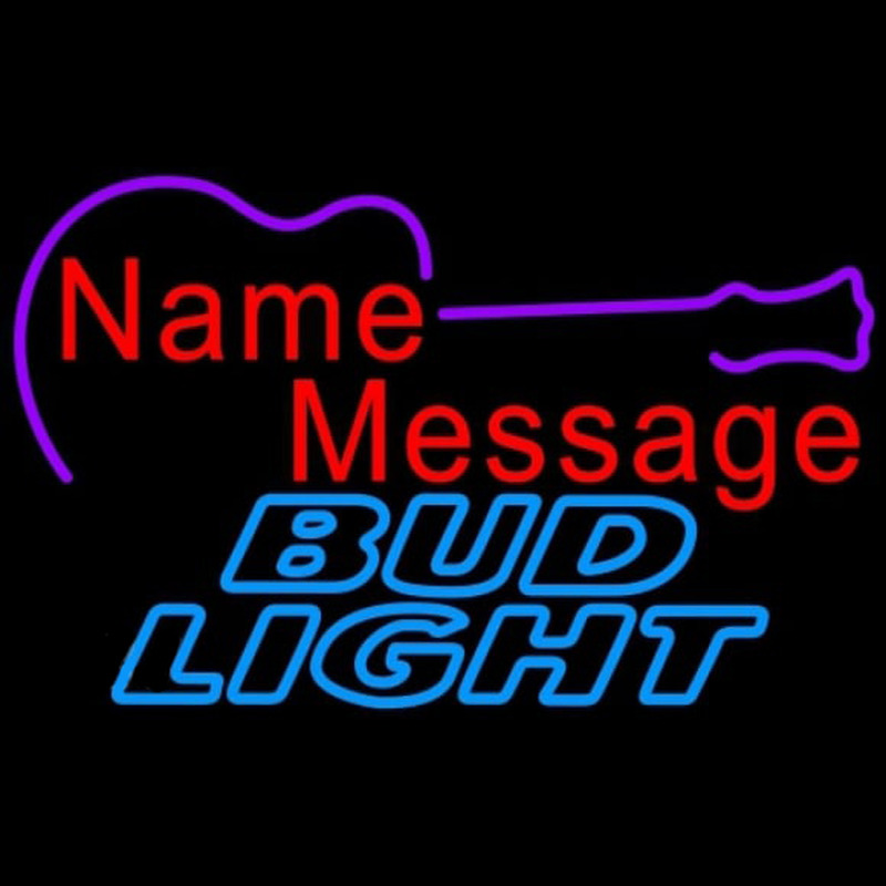 Bud Light Acoustic Guitar Beer Sign Neontábla