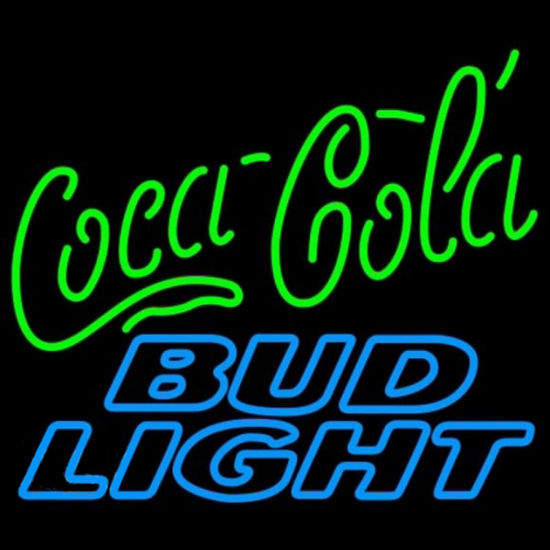 Bud Light Coca Cola Green Beer Sign Neontábla