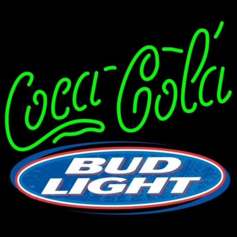 Bud Light Coca Cola Green Beer Sign Neontábla