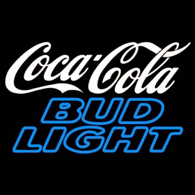 Bud Light Coca Cola White Beer Sign Neontábla