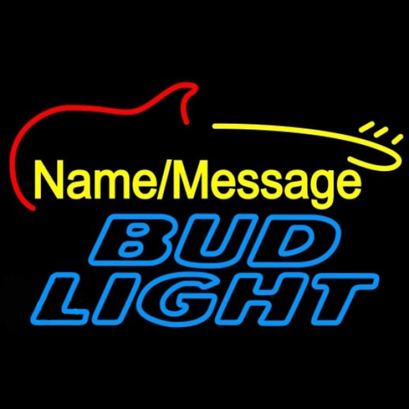 Bud Light Electric Guitar Beer Sign Neontábla